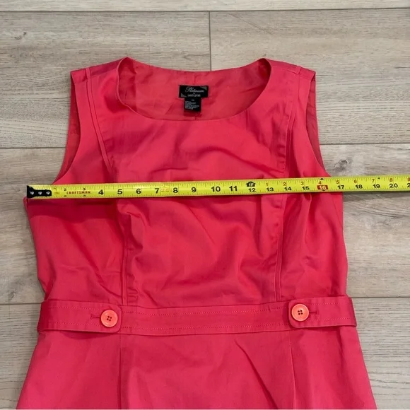 Larry Levine Platinum Cotton Stretch Elegant Pink Sleeveless Dress Size 10 EUC - Picture 5 of 8